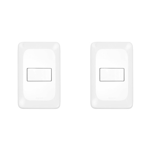 Kit C/2 - Conjunto Pial Pop 4X2 Branco Com Placa (1Campai...