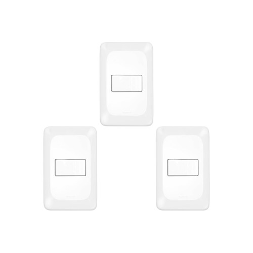 Kit C/3 - Conjunto Pial Pop 4X2 Branco Com Placa (1Campai...