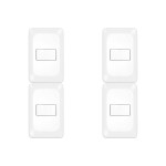 Kit C/4 - Conjunto Pial Pop 4X2 Branco Com Placa (1Campai...
