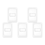 Kit C/5 - Conjunto Pial Pop 4X2 Branco Com Placa (1Campai...