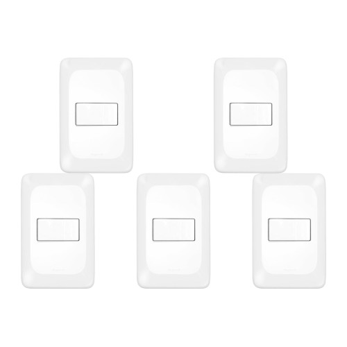 Kit C/5 - Conjunto Pial Pop 4X2 Branco Com Placa (1Campai...