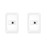 Kit C/2 - Conjunto Pial Pop 4X2 Branco Com Placa (Tomada ...