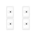 Kit C/4 - Conjunto Pial Pop 4X2 Branco Com Placa (Tomada ...