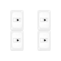 Kit C/4 - Conjunto Pial Pop 4X2 Branco Com Placa (Tomada ...