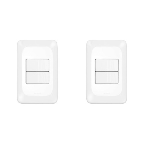 Kit C/2 - Conjunto Pial Pop 4X2 Branco Com Placa (2Simple...