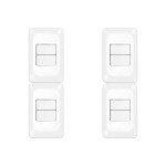 Kit C/4 - Conjunto Pial Pop 4X2 Branco Com Placa (2Simple...