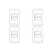 Kit C/4 - Conjunto Pial Pop 4X2 Branco Com Placa (2Simple...