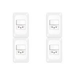 Kit C/4 - Conjunto Pial Pop 4X2 Branco Com Placa (1Simple...