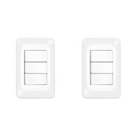 Kit C/2 - Conjunto Pial Pop 4X2 Branco Com Placa (3Simple...