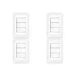 Kit C/4 - Conjunto Pial Pop 4X2 Branco Com Placa (3Simple...
