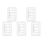 Kit C/5 - Conjunto Pial Pop 4X2 Branco Com Placa (3Simple...