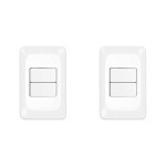 Kit C/2 - Conjunto Pial Pop 4X2 Branco Com Placa (2Parale...