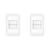 Kit C/2 - Conjunto Pial Pop 4X2 Branco Com Placa (2Parale...