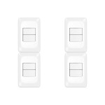 Kit C/4 - Conjunto Pial Pop 4X2 Branco Com Placa (2Parale...