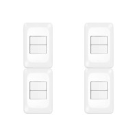 Kit C/4 - Conjunto Pial Pop 4X2 Branco Com Placa (2Parale...