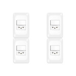 Kit C/4 - Conjunto Pial Pop 4X2 Branco Com Placa (1Parale...