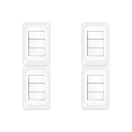 Kit C/4 - Conjunto Pial Pop 4X2 Branco Com Placa (3Parale...