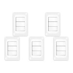 Kit C/5 - Conjunto Pial Pop 4X2 Branco Com Placa (3Parale...