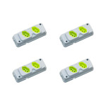 Kit C/4 - Tomada Barra Fiolux   Dupla 20A 2 Polos+Terra C...