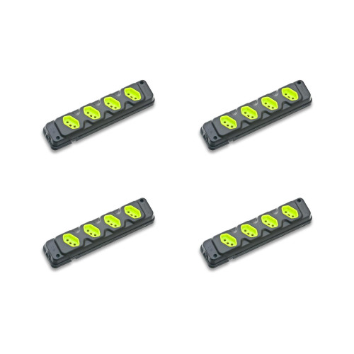 Kit C/4 - Tomada Barra Fiolux   Quadrupla 20A 2 Polos+Ter...