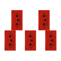 Kit C/5 - Modulo Soprano Ilus (Tomada 10A Vermelho) 5Ub99007