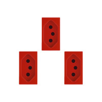 Kit C/3 - Modulo Soprano Ilus (Tomada 20A Vermelho) 5Ub99008