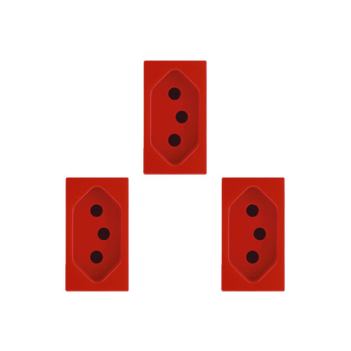Kit C/3 - Modulo Soprano Ilus (Tomada 20A Vermelho) 5Ub99008