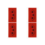 Kit C/4 - Modulo Soprano Ilus (Tomada 20A Vermelho) 5Ub99008