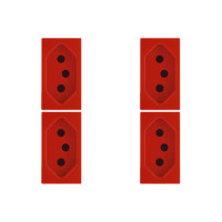 Kit C/4 - Modulo Soprano Ilus (Tomada 20A Vermelho) 5Ub99008