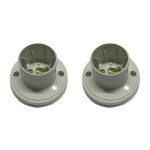 Kit C/2 - Soquete E27 Teste De Lâmpada Branco Com Borne B...