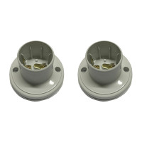 Kit C/2 - Soquete E27 Teste De Lâmpada Branco Com Borne B...
