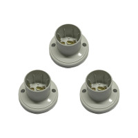 Kit C/3 - Soquete E27 Teste De Lâmpada Branco Com Borne B...