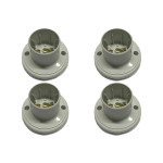 Kit C/4 - Soquete E27 Teste De Lâmpada Branco Com Borne B...