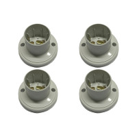 Kit C/4 - Soquete E27 Teste De Lâmpada Branco Com Borne B...