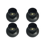 Kit C/4 - Soquete E27 Teste De Lâmpada Preto Com Borne Bo...