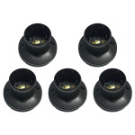 Kit C/5 - Soquete E27 Teste De Lâmpada Preto Com Borne Bo...