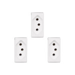 Kit C/3 - Pial Modulo  Pop Tomada  2P+T 10A Lg30