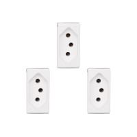 Kit C/3 - Pial Modulo  Pop Tomada  2P+T 10A Lg30