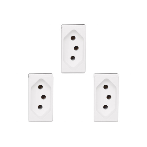 Kit C/3 - Pial Modulo  Pop Tomada  2P+T 10A Lg30