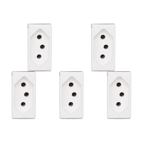 Kit C/5 - Pial Modulo  Pop Tomada  2P+T 10A Lg30