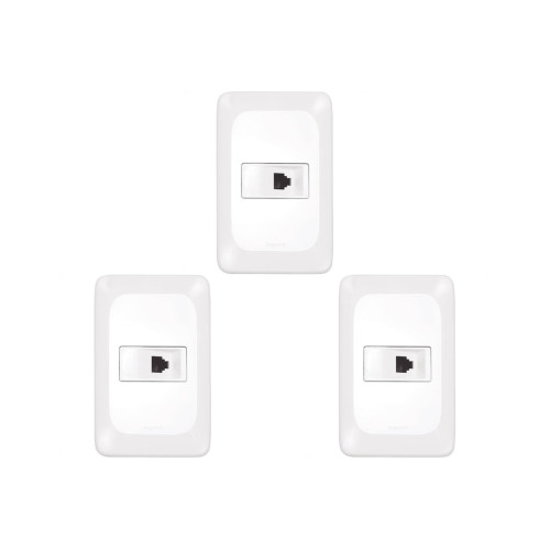 Kit C/3 - Pial Conjunto  Pop 4X2 1 Fone Rj11 Lgx90