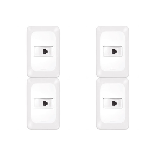 Kit C/4 - Pial Conjunto  Pop 4X2 1 Fone Rj11 Lgx90