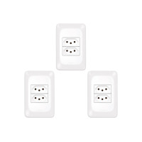 Kit C/3 - Pial Conjunto  Pop 4X2 2 Tomada 10A Lgx303