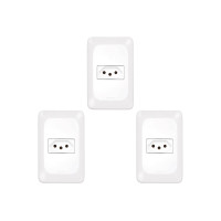 Kit C/3 - Pial Conjunto  Pop 4X2 1 Tomada  10A Lgx30