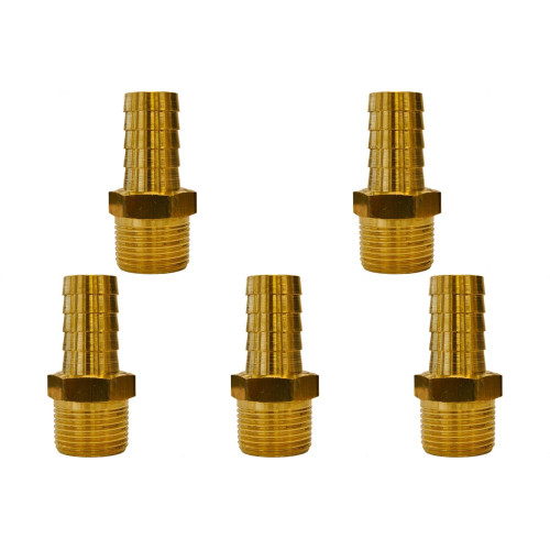 Kit C/5 - Garden Adaptador Espigao Fixo Macho  3/4X3/4