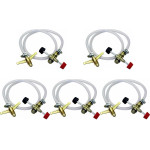 Kit C/5 - Transferidor De Gas Max Chamas Com Registro