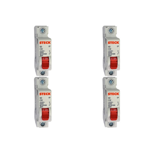 Kit C/4 - Disjuntor Steck ''Din'' Unipolar 32A. C