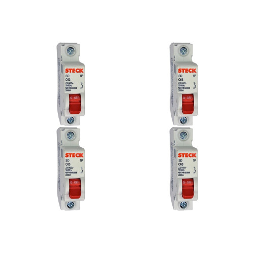 Kit C/4 - Disjuntor Steck ''Din'' Unipolar 63A. C