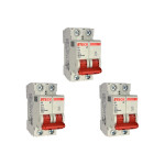 Kit C/3 - Disjuntor Steck ''Din'' Bipolar 10A. C