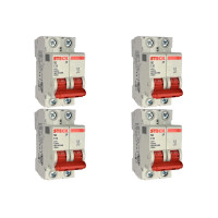 Kit C/4 - Disjuntor Steck ''Din'' Bipolar 10A. C